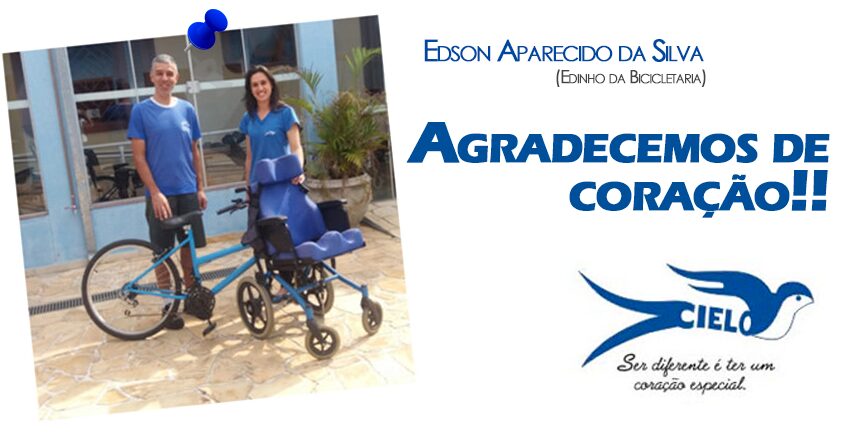Cielo recebe doação de bike adaptada para crianças com paralisia cerebral
