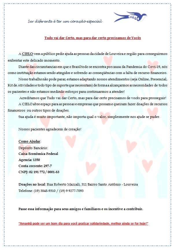 PRECISAMOS DA SUA AJUDA!